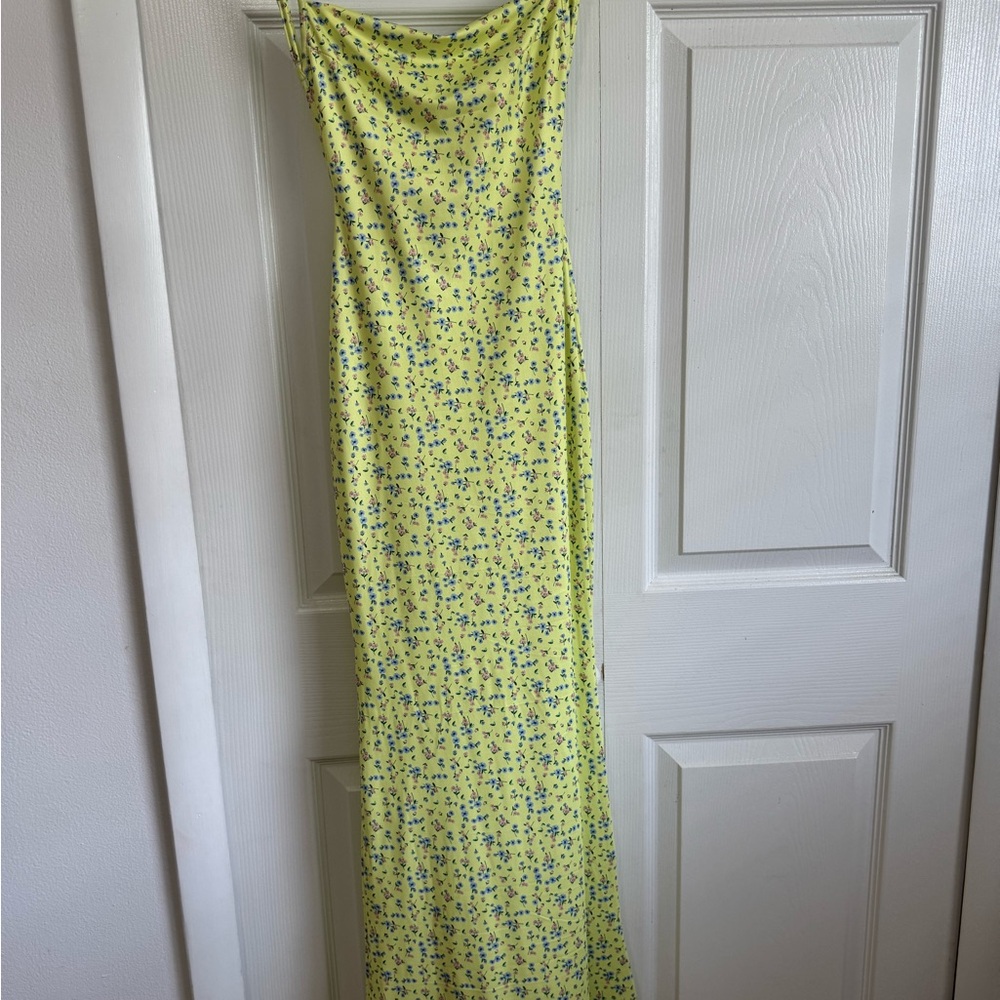 Floral Yellow Maxi Dress